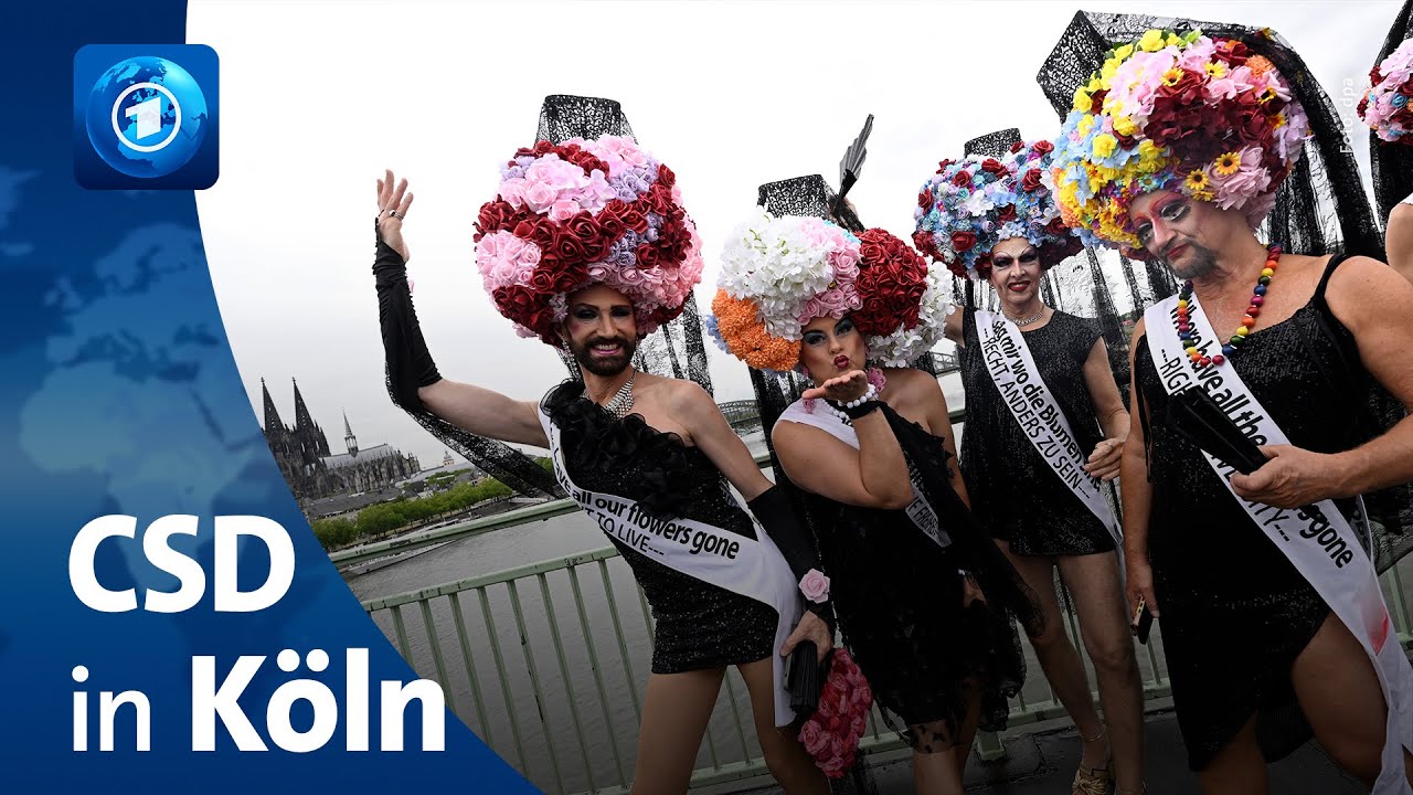 Zehntausende Teilnehmende beim Christopher Street Day in Köln