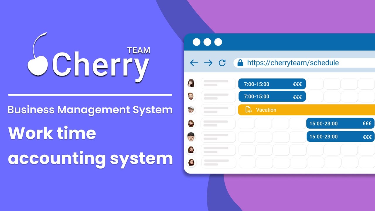 Cherry TEAM CRM - Business Management System | Work Time Management System