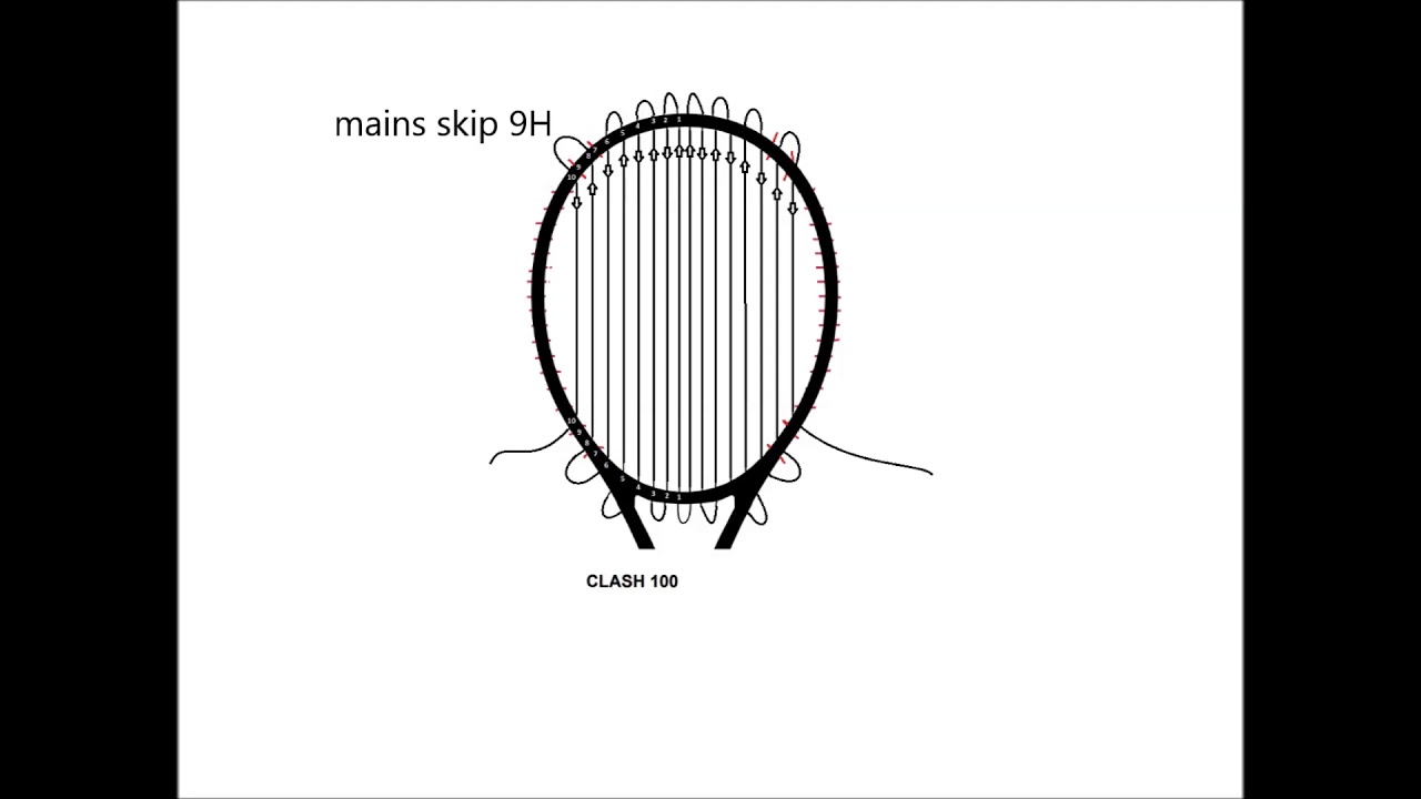 Wilson Clash 100 stringing pattern