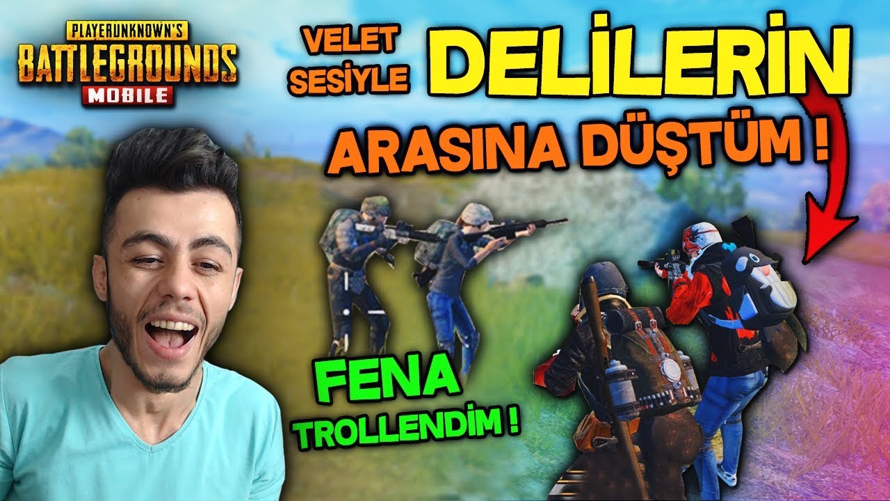 VELET SESİ İLE DELİLERİN İÇİNE DÜŞTÜM ! (FENA TROLLENDİM) - PUBG Mobile