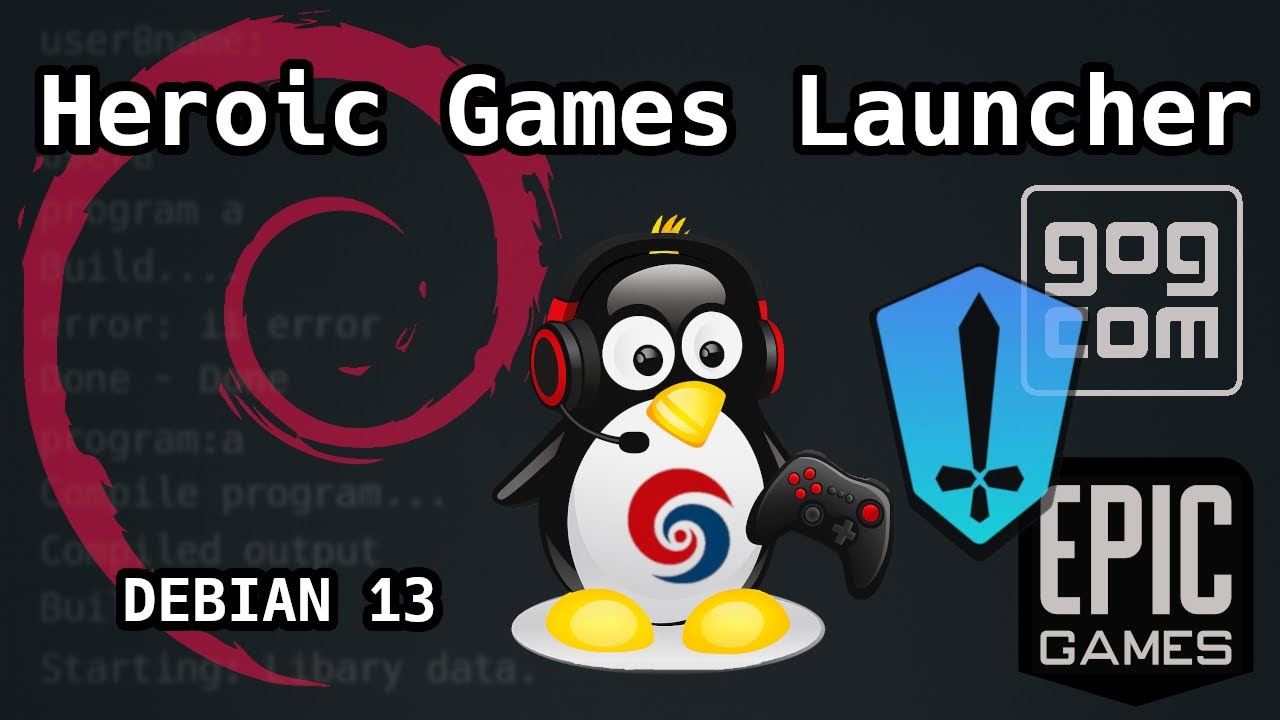 Debian 13 granie na Linuxie - instalacja Heroic Games Launcher
