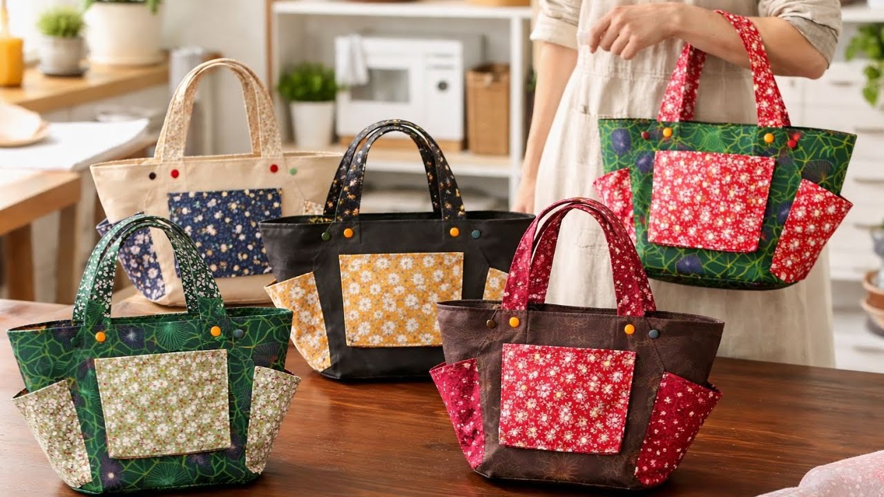2 Cute and Extremely Easy Gift Bag Sewing Ideas 💖 Easy to sew, Even beginners can make one