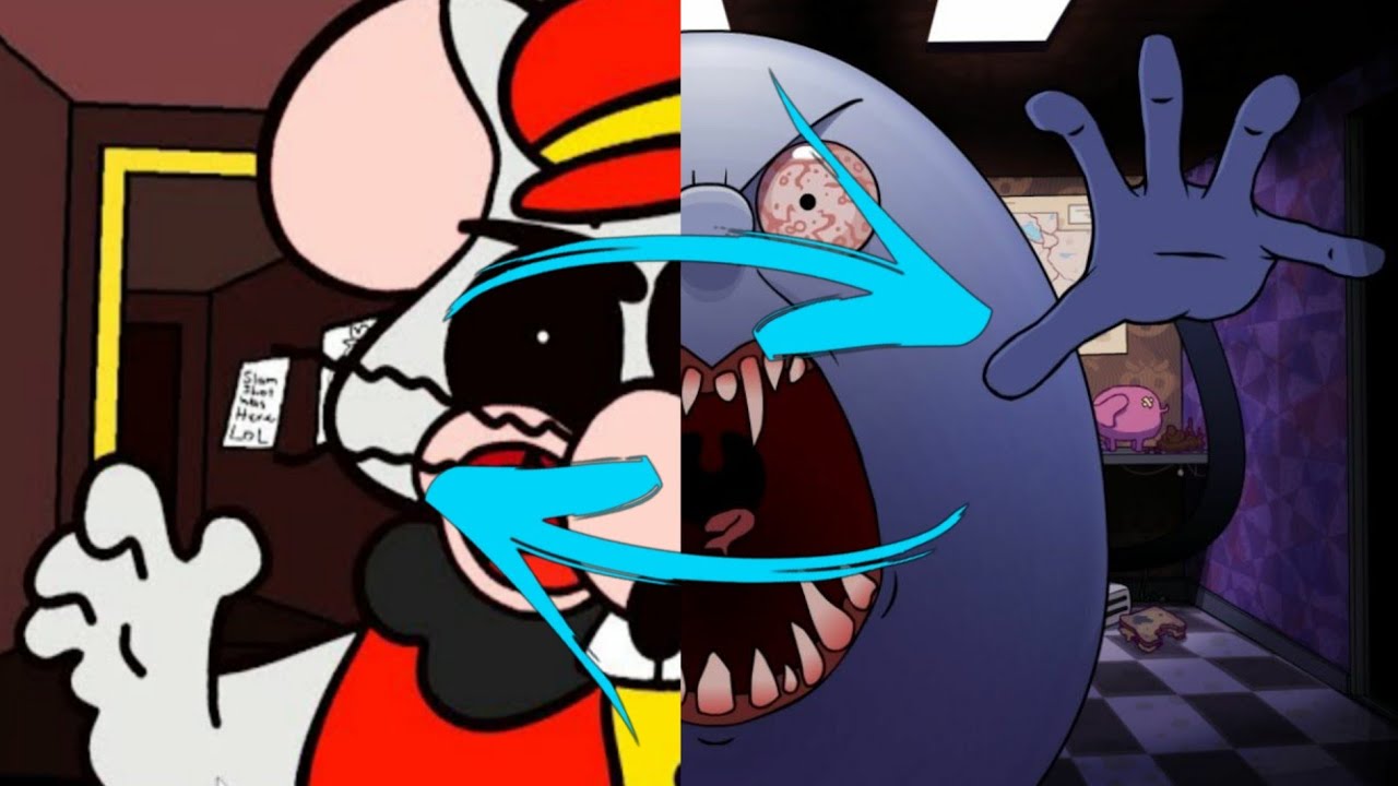 Onaf and CEC Pizza time horror but their jumpscares are swaped