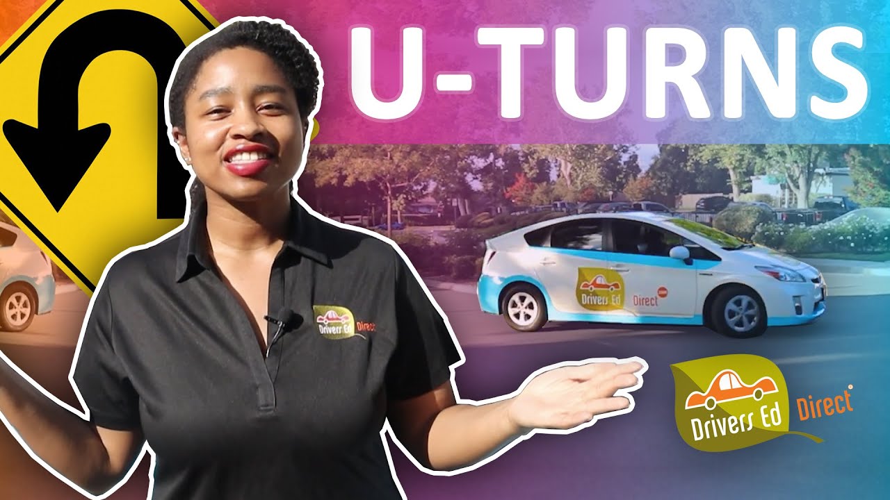 Making U-turns for Beginners ::: Step by step U-turn Instructions: How to Make a U-turn on DMV Test