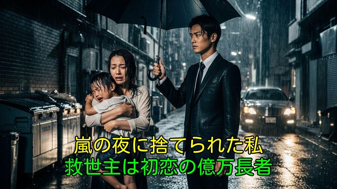 嵐の夜、娘と捨てられた私。高級車から現れたのは「初恋の彼」だった
