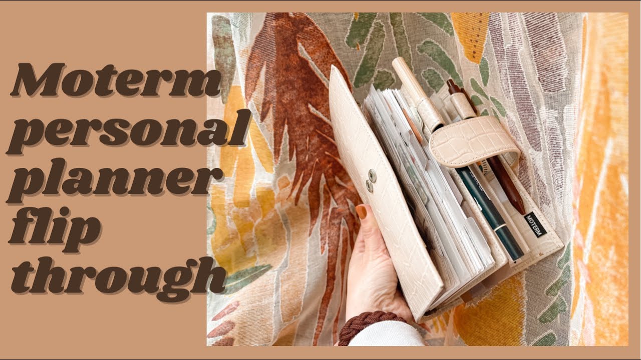 personal planner flip through | moterm personal luxe taupe croc rings