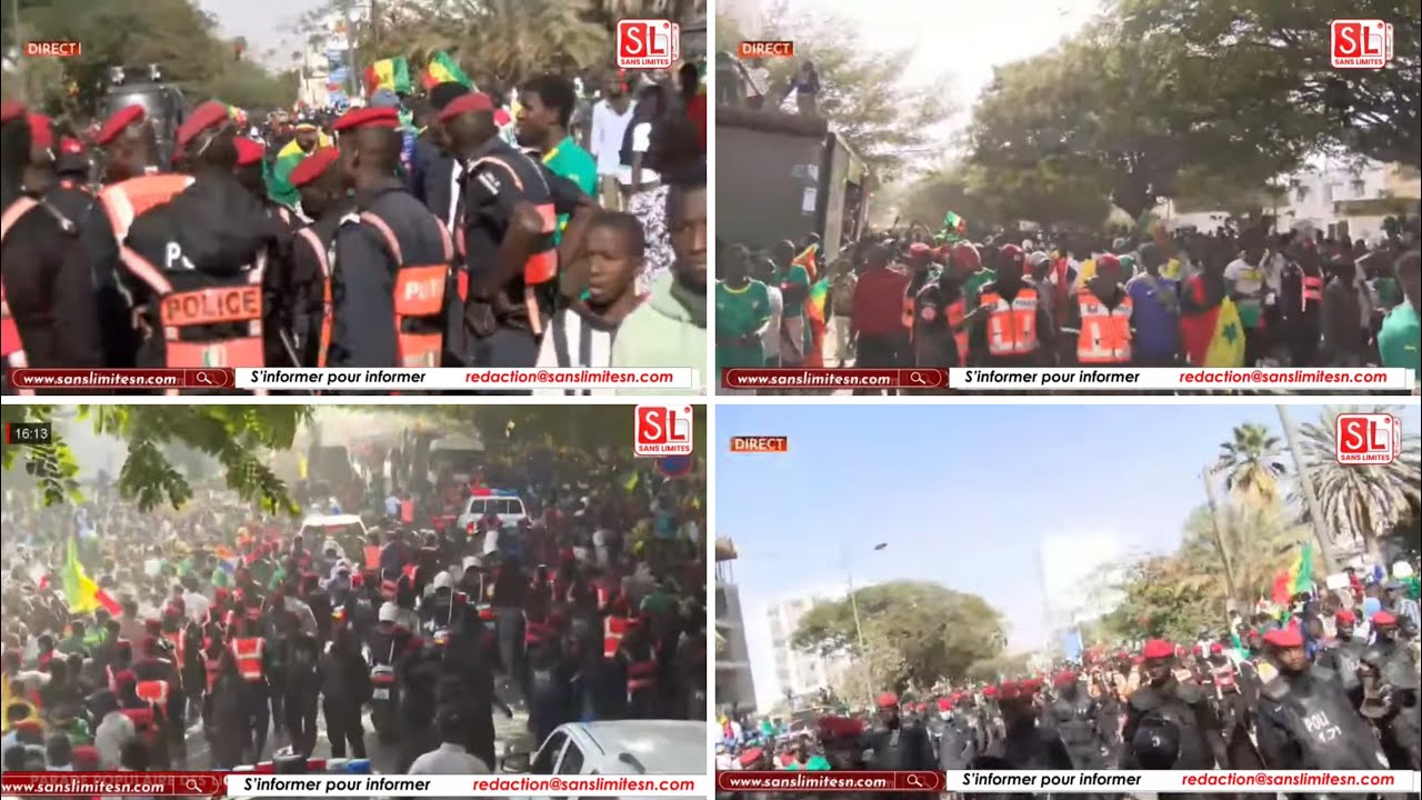 Incroyable : Les forces de l’ordre et de sécurité accompagne la foule au Parade des lions