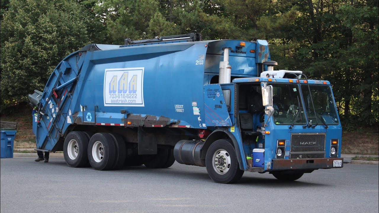 Ex BFI Truck Flying Through Recycling