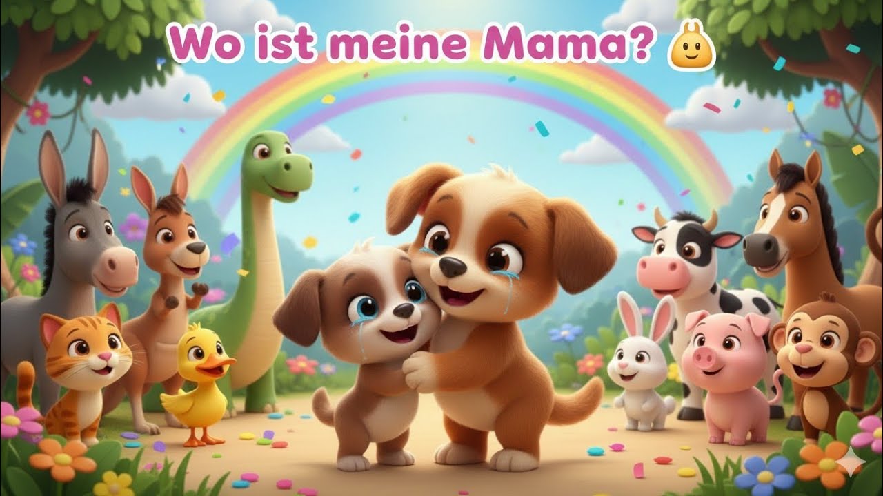 „Wo ist meine Mama? 🐶 Lustiges Welpen-Abenteuer im Dschungel für Kinder“