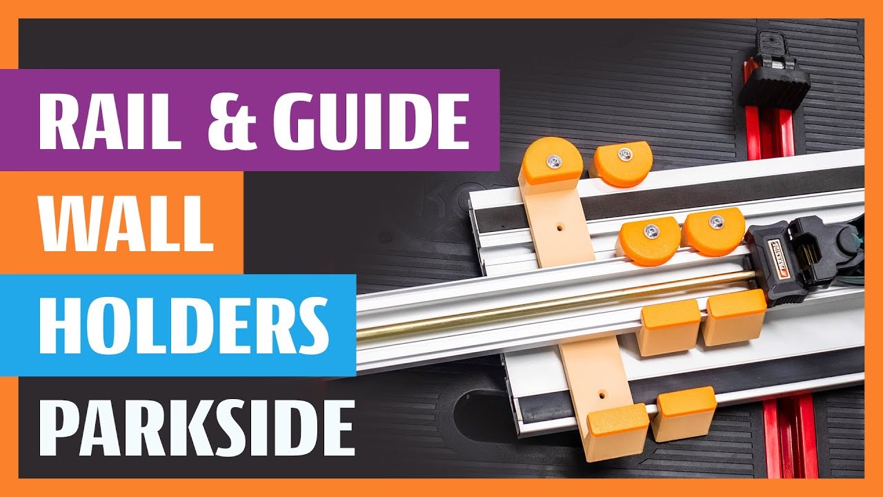 Wall or Ceiling Holder for Parkside PTSS1200 Rail and PSS1 C2 Track Saw Guide