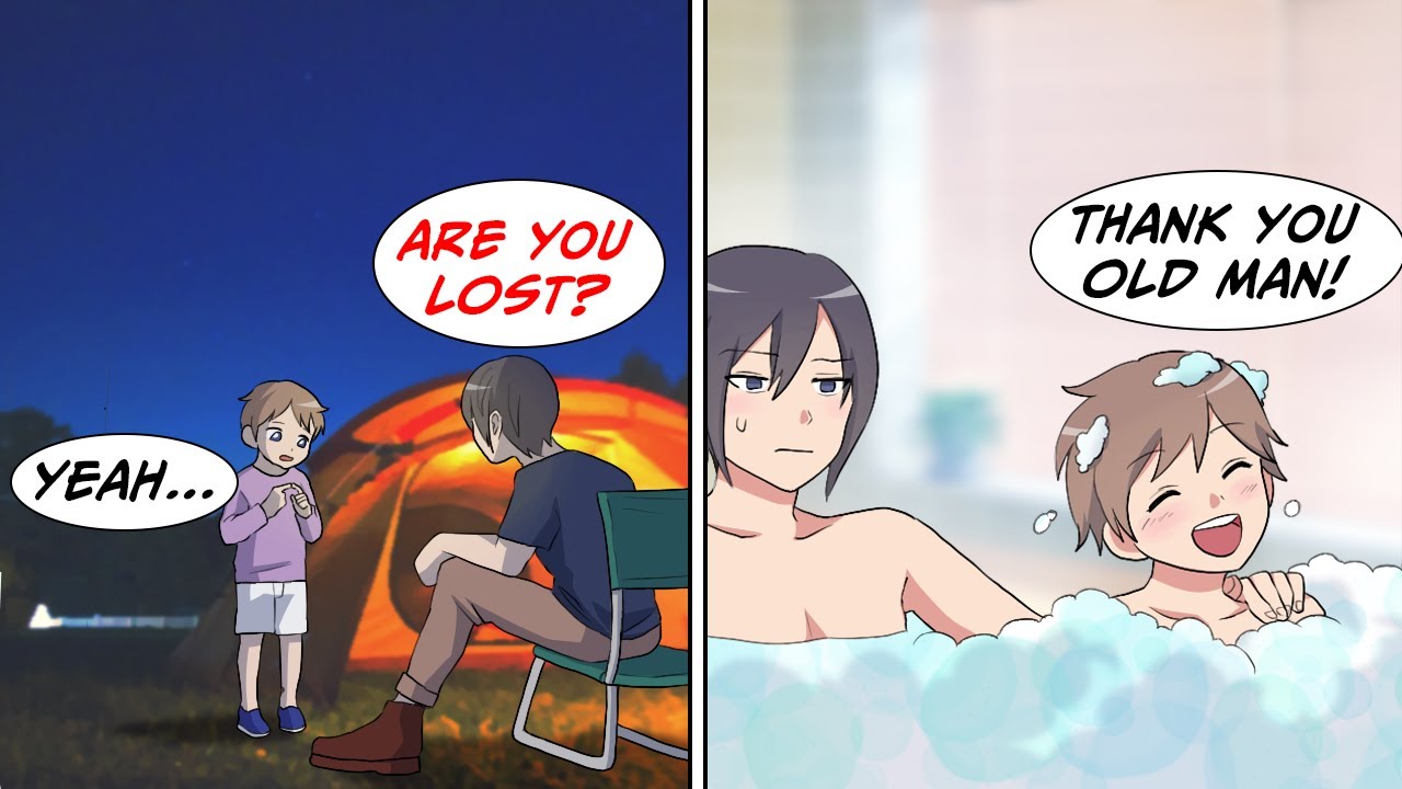 I met a lost little boy while I was out camping so I took a bath with him... [Manga Dub]