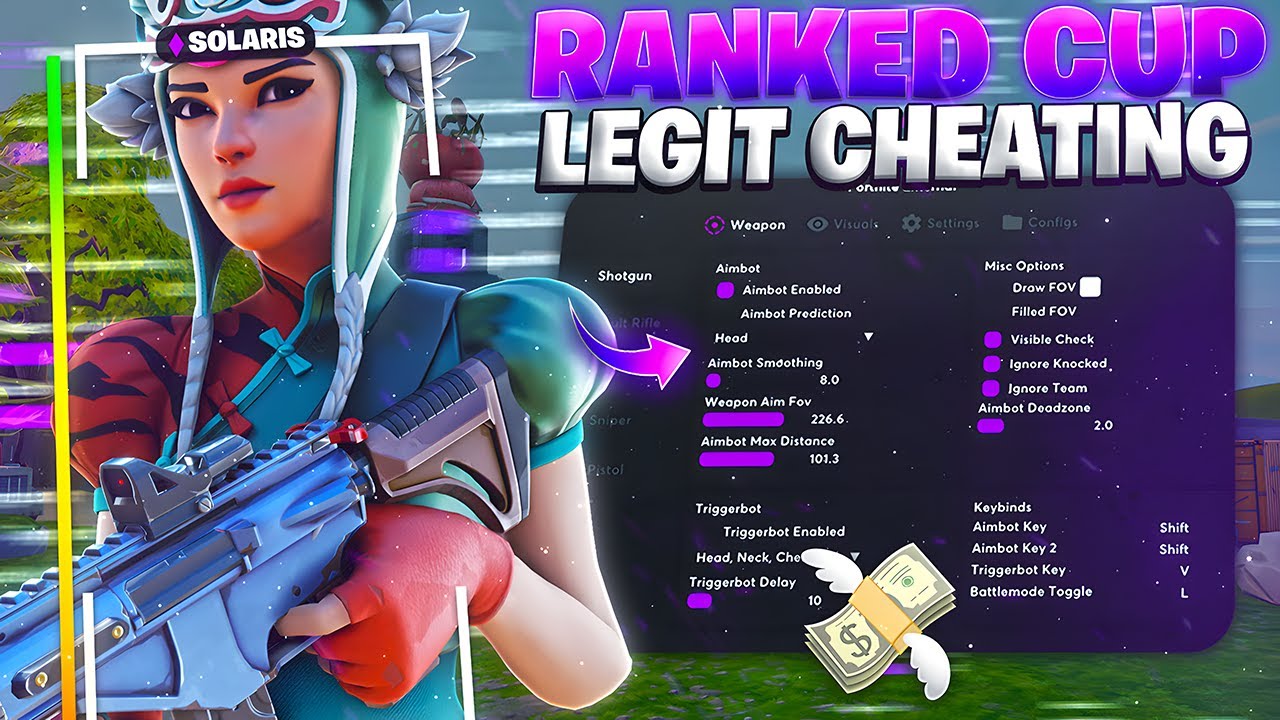Legit CHEATING With The Best Fortnite CHEAT in Solo Ranked Cup🏆 (2ND Place)