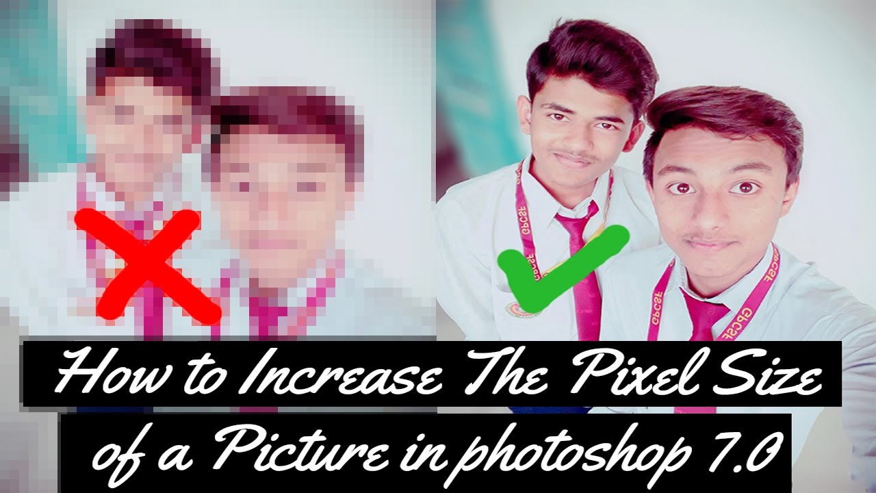 Low to High Quality/Resolution Photo/Image in adobe Photoshop 7.0.