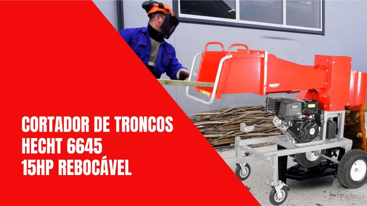 Cortador de Troncos Hecht 6645 15HP Rebocável