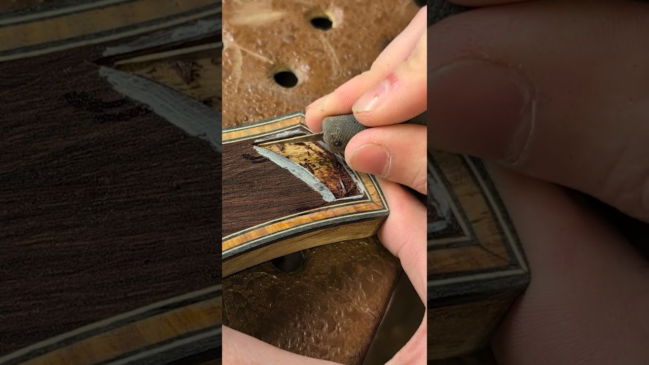 Guitar Neck Build in under 2 minutes! #guitar #woodworking #guitarbuilding #luthier #woodwork
