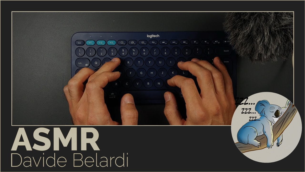 🐨 ASMR - Tastiera Logitech K380 - Suono Rilassante della scrittura - 4K