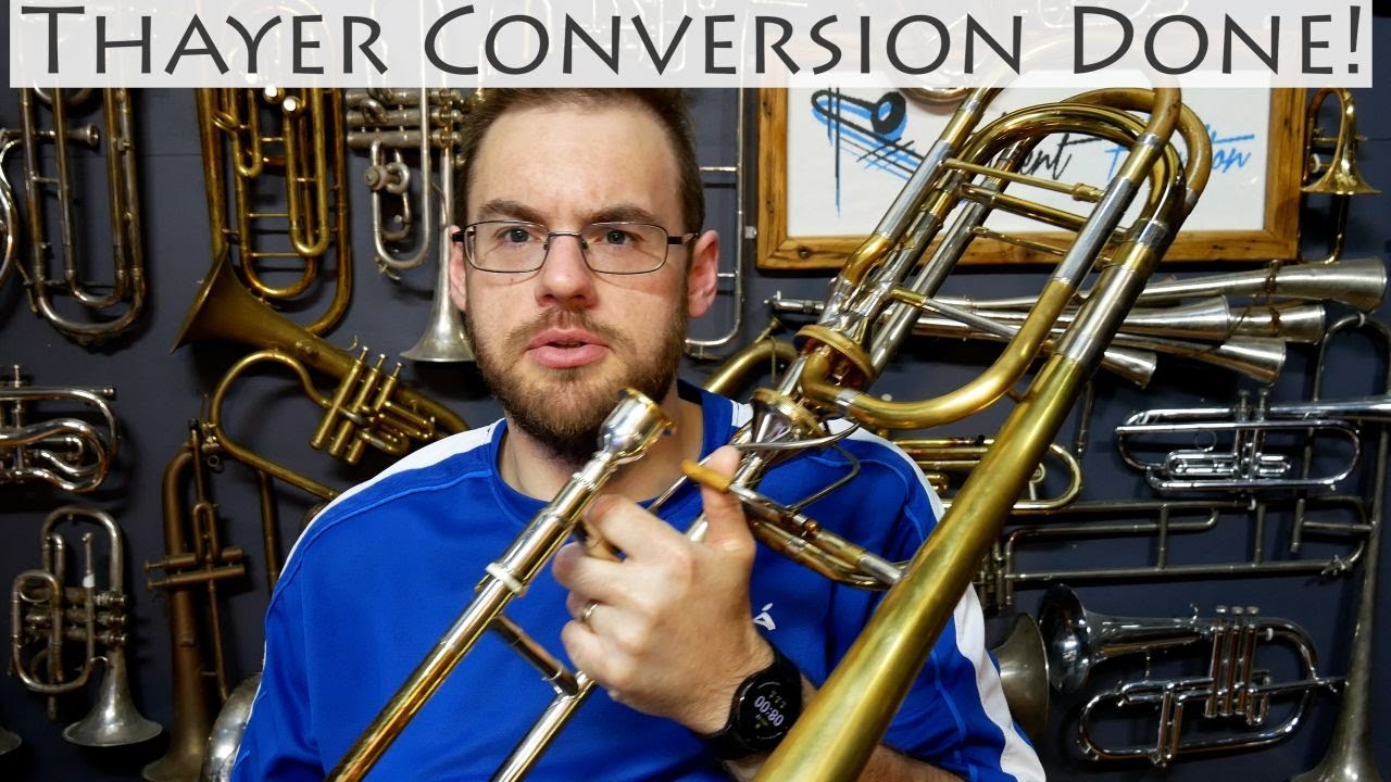 Stradivarius Bass Trombone Thayer Valve Conversion Part 3. IT'S FINALLY FINISHED