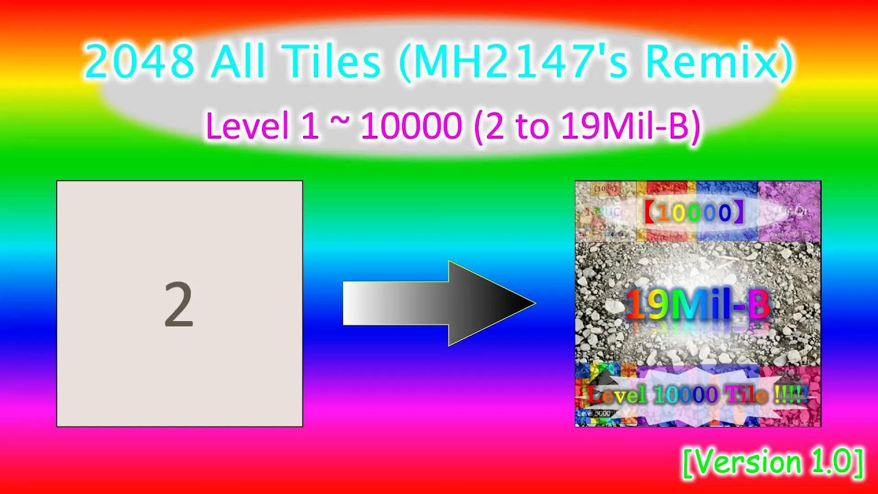 2048 All Tiles Level 1~10000 (2 to 19Mil-B) 【MH2147's Remix】[Version 1.0]