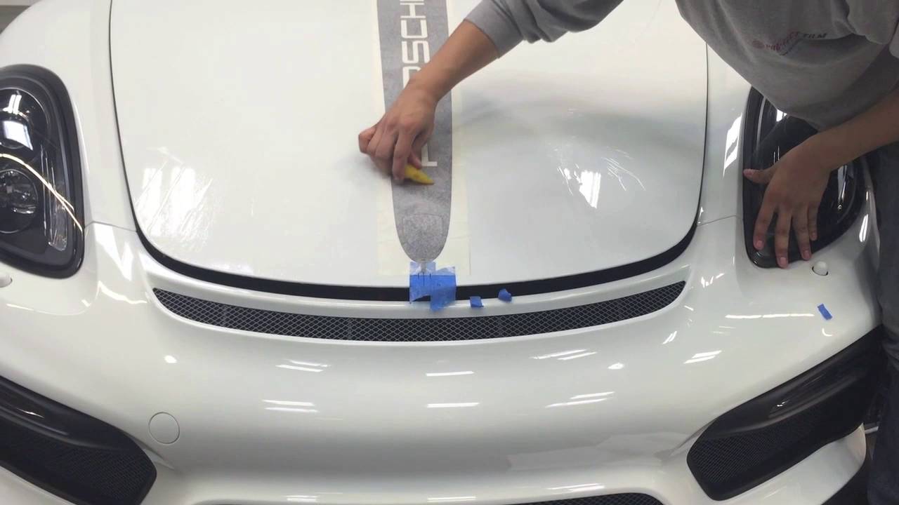 Porsche Cayman GT4 Center Racing Stripe and Door Decal