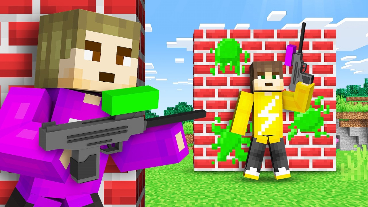 Paintballen In Minecraft! (Survival)