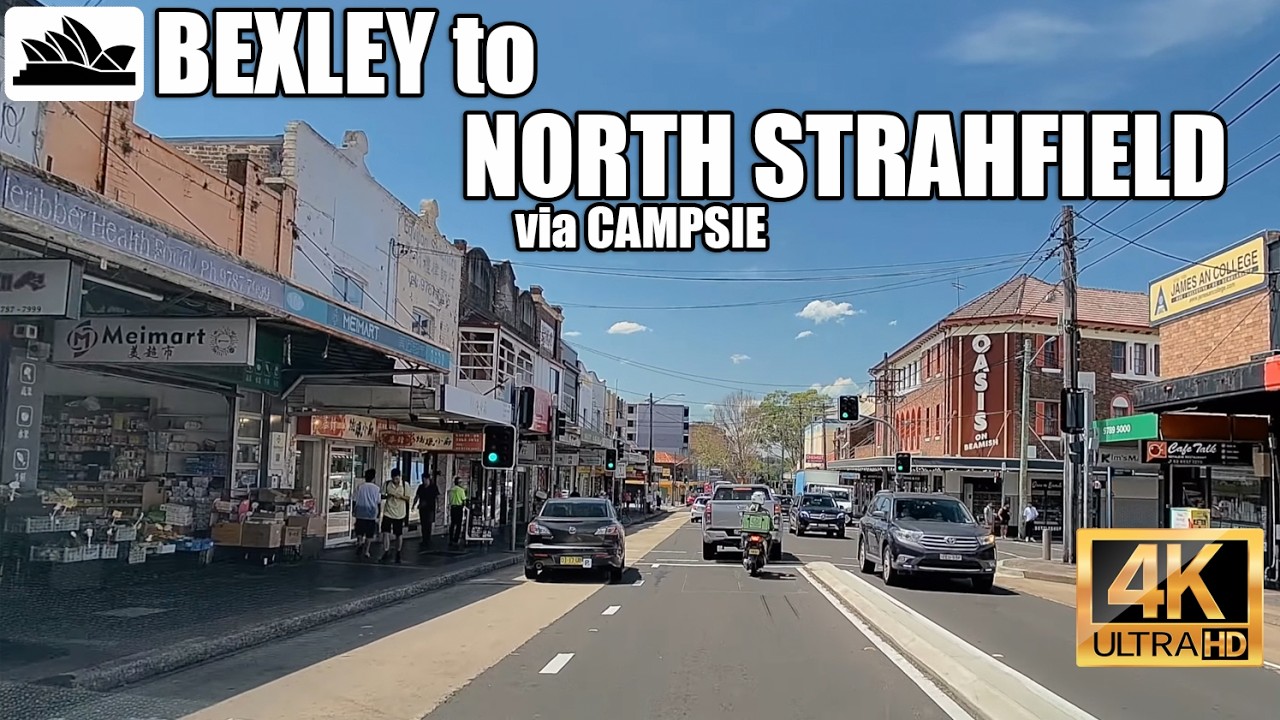 4K Sydney drive: Bexley to North Strathfield via Campsie