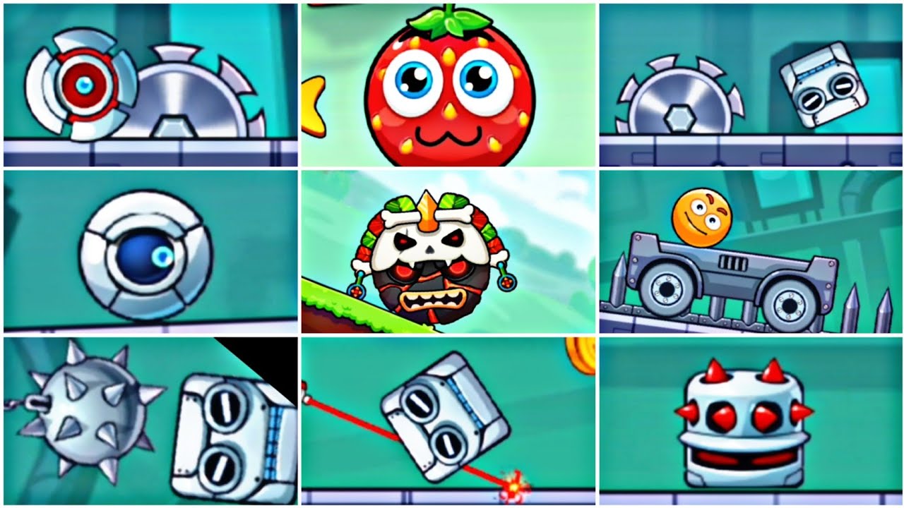 Bounce Ball Adventure - Red Ball Gameplay - All levels - Fight All Bosses - Part 2