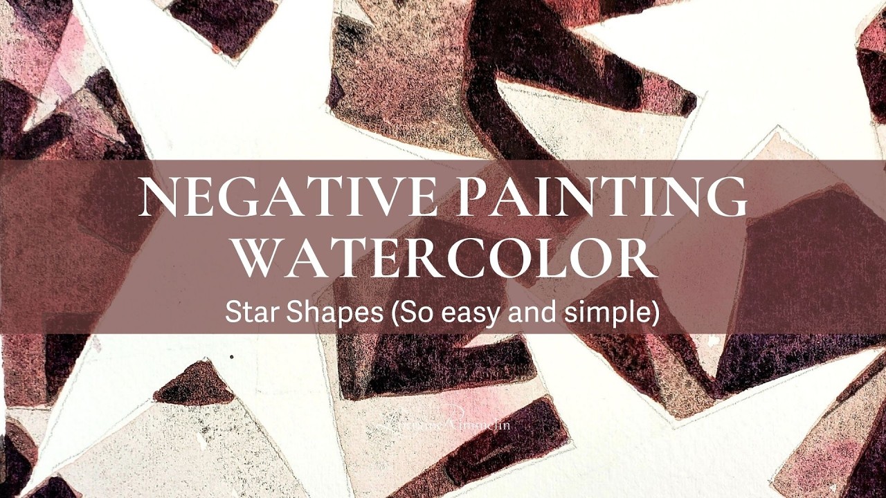 Simple & easy NEGATIVE PAINTING TECHNIQUES using star shapes