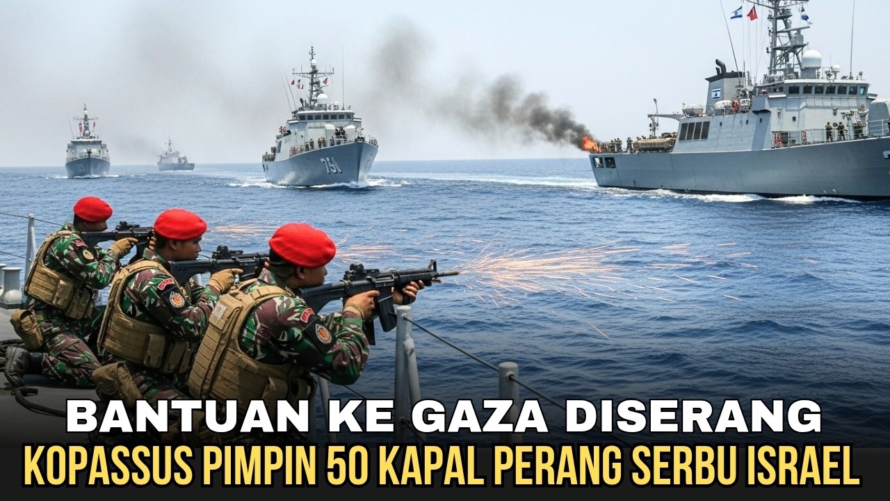 ISRAEL KERAHKAN ARMADA LAUT !!! KOPASSUS PIMPIN 50 KAPAL FLOTILA DAN LAKUKAN INI ...