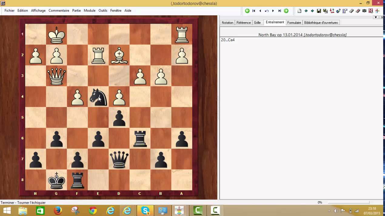 cours d'échecs. Case forte