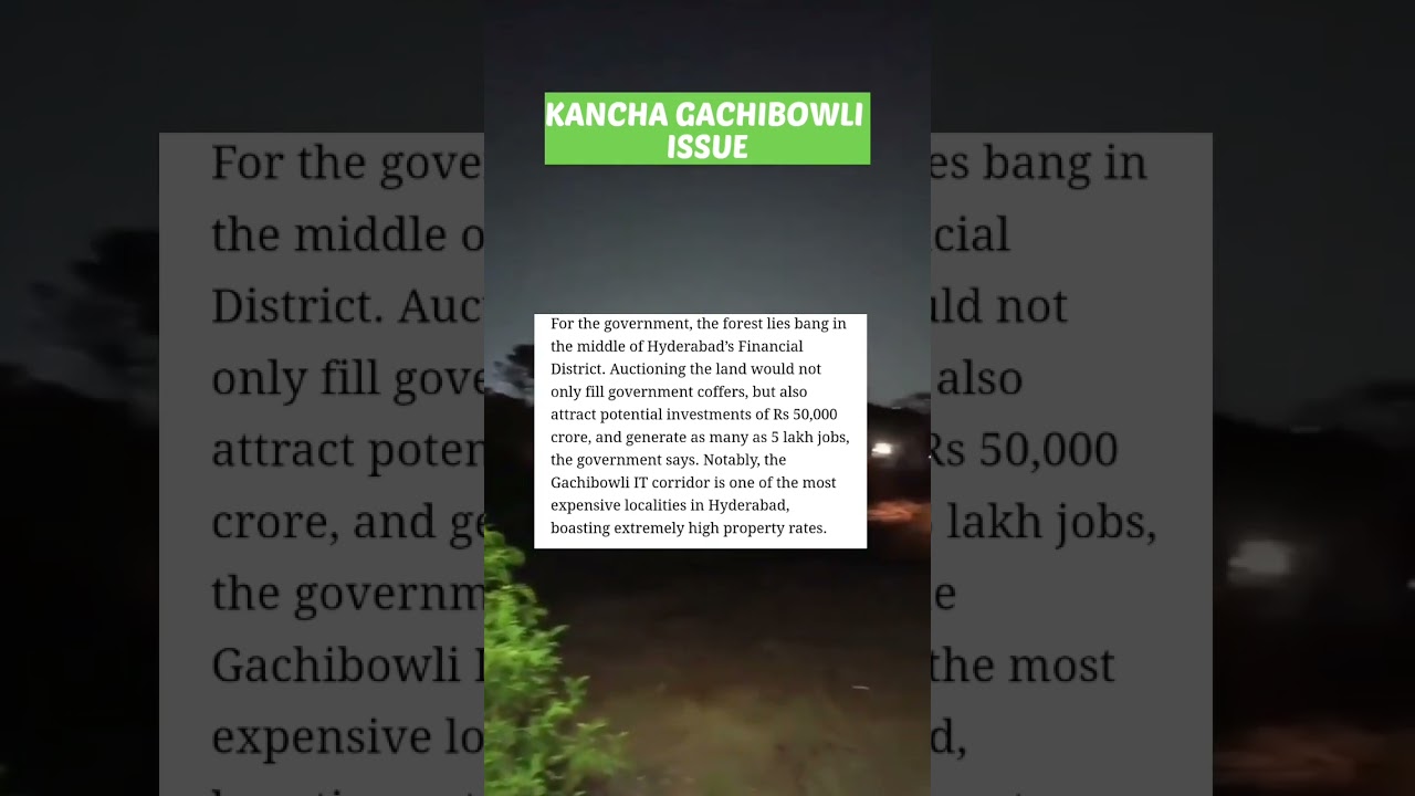 kancha gachibowli issue 