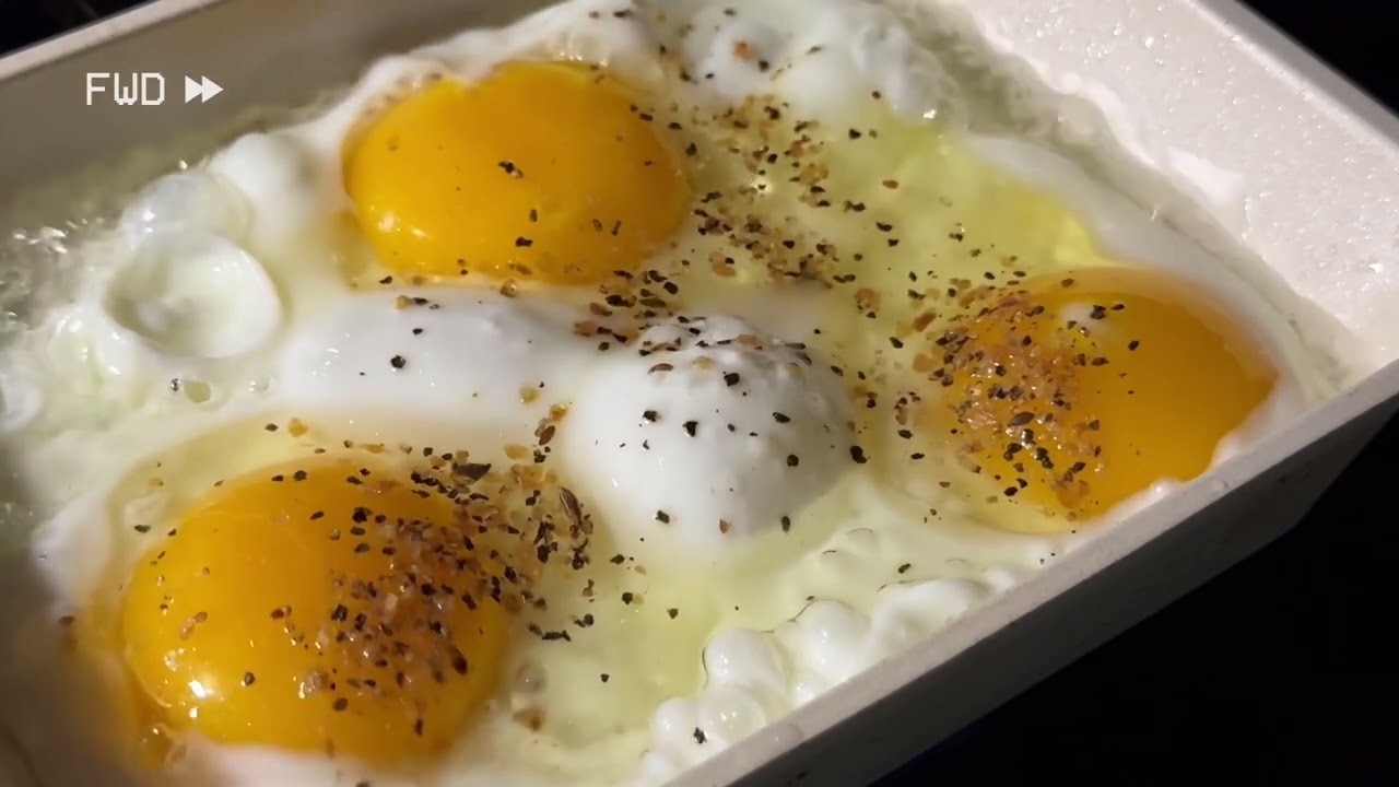 ASMR 계란후라이해서 무생채비빔밥 먹기 참기름 쪼로록