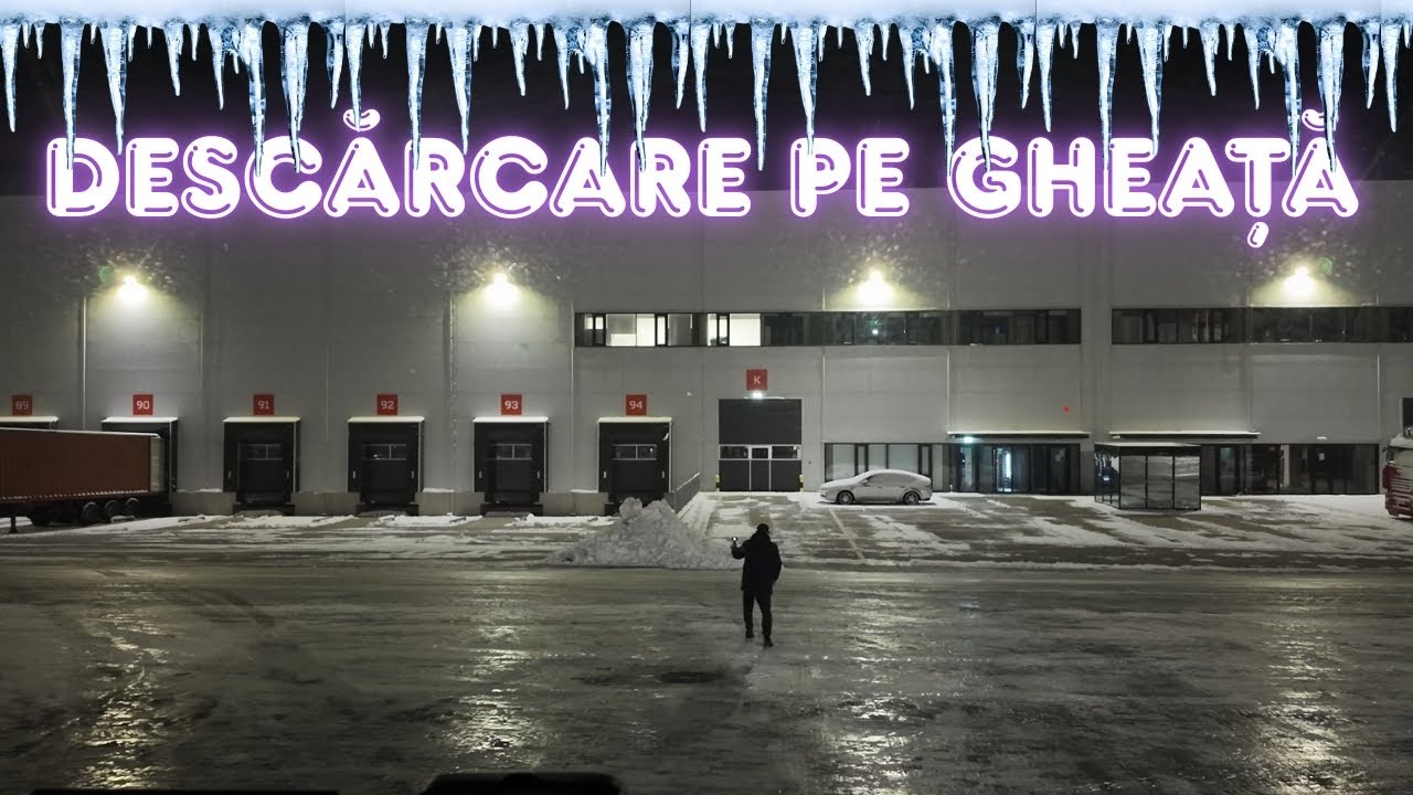 Curte SUPER înghețată la descărcare ❄️🚛   #vlog #work #winter