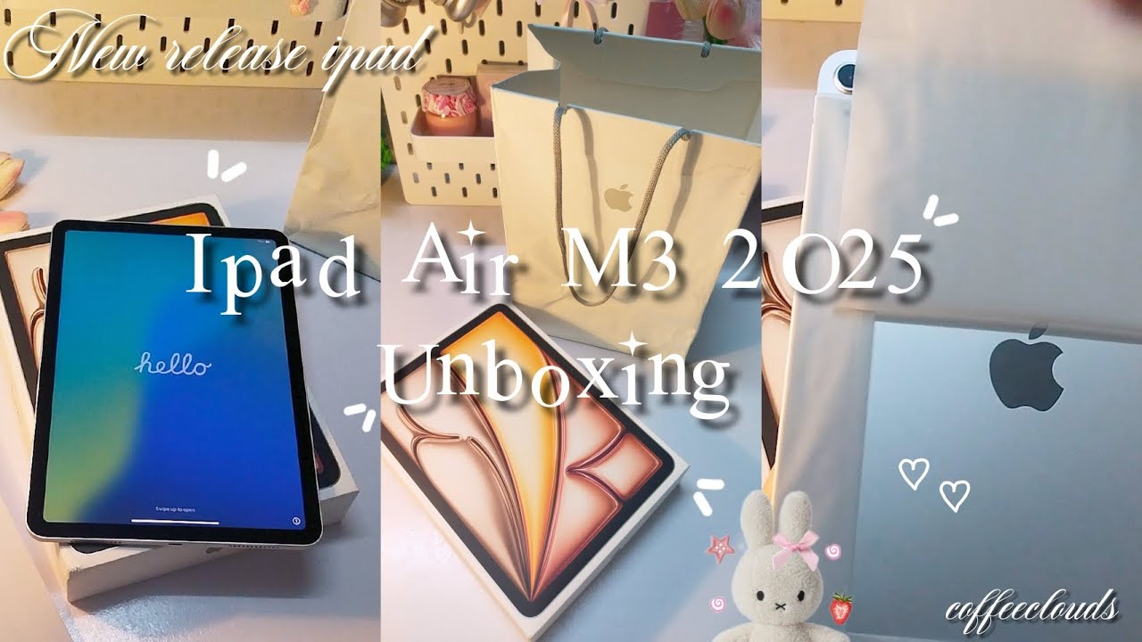 iPad Air M3 2025 Unboxing ✨ | 11-inch Setup, Aesthetic ASMR, App Download & Case Unboxing