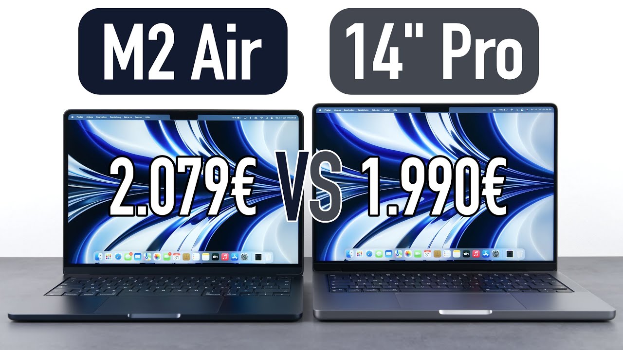 M2 MacBook Air vs 14“ MacBook Pro - Vergleich | Die richtige Wahl treffen!