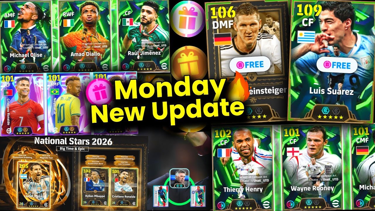 Nowa aktualizacja eFootball&trade; 2026 🤯 | Potwierdzona poniedziałkowa paczka Epic | Darmowy Showtime ...