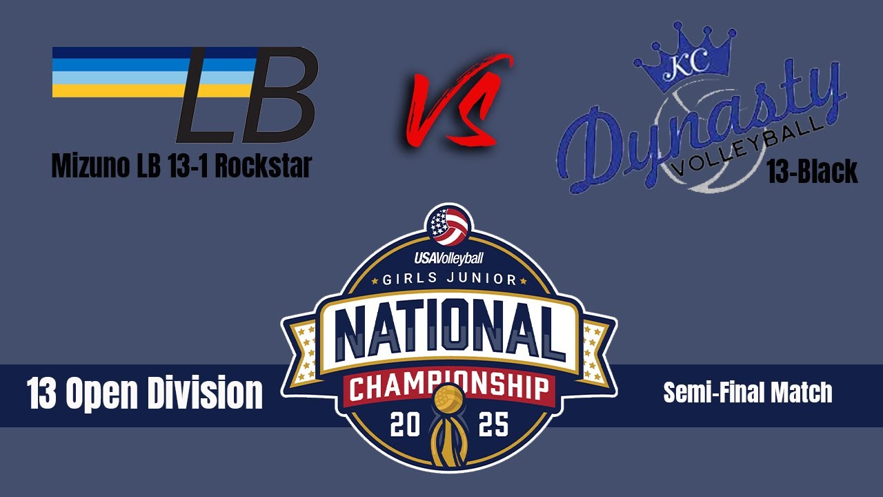 Miz LB 13 Rockstar vs Dynasty13Blk (USAV Girls Junior National Championship 2025 13 Open Semi Final)