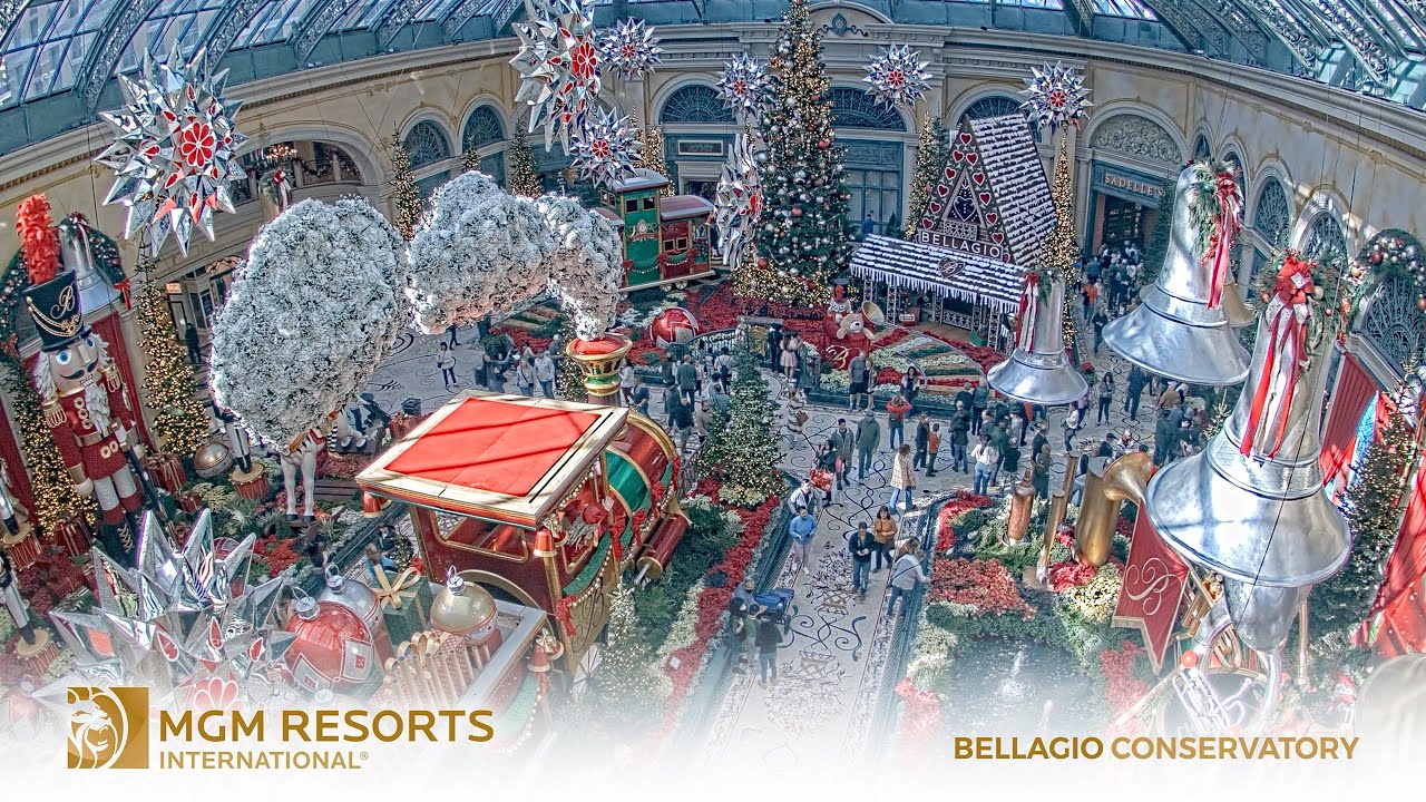 Bellagio Conservatory & Botanical Gardens Winter 2025 Time-Lapse