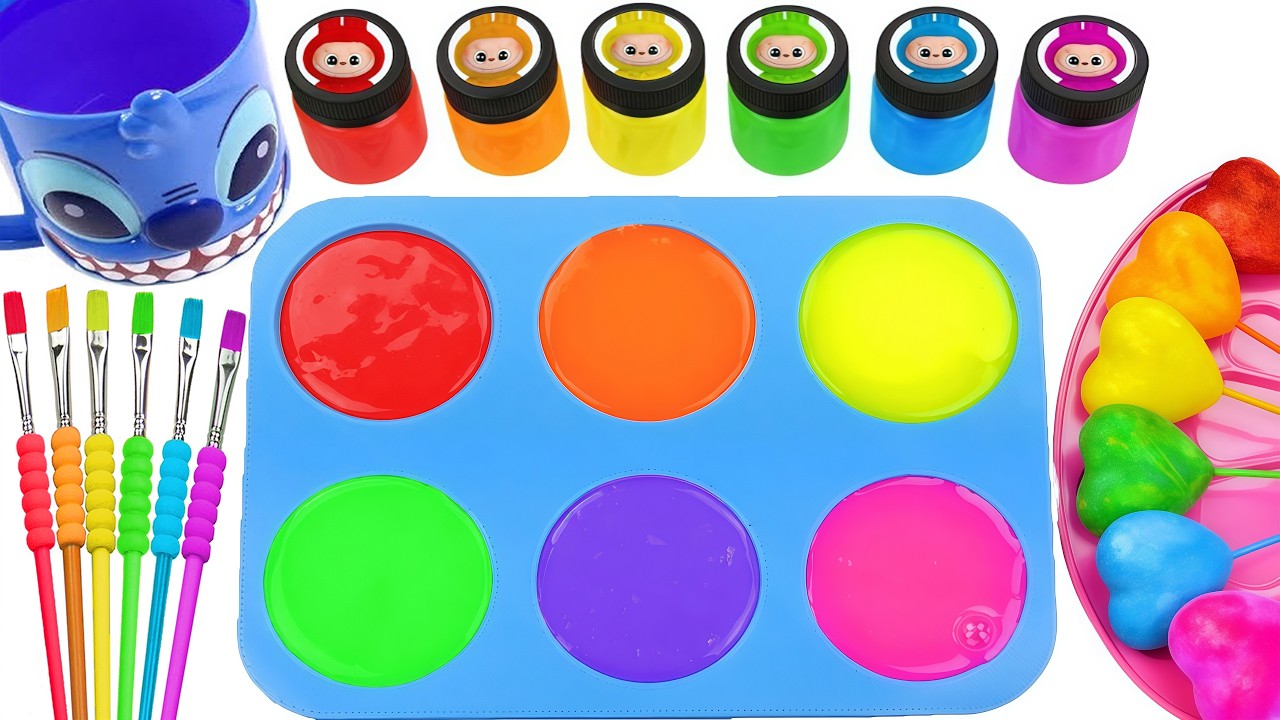 Satisfying Video l DIY How To Make Blue Slimes FORM Sprunki Labubu Paints Mixing Candy Suonds ASMR