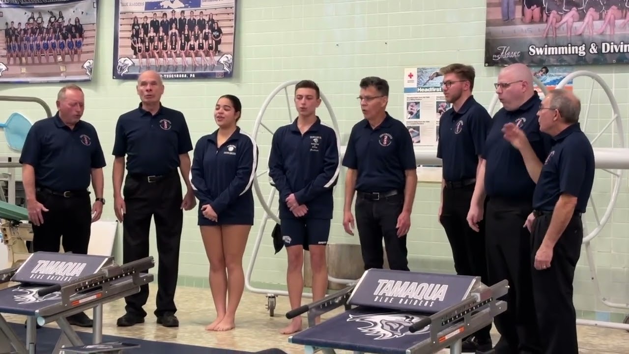 Coalcracker Barbershop Chorus at THS swim meet