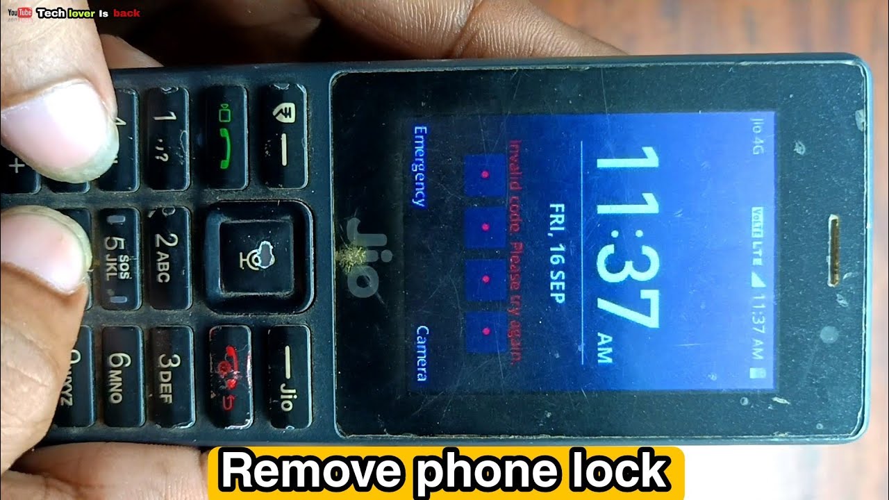 Jio phone F220B hard reset and remove phone lock // wipe data factory reset