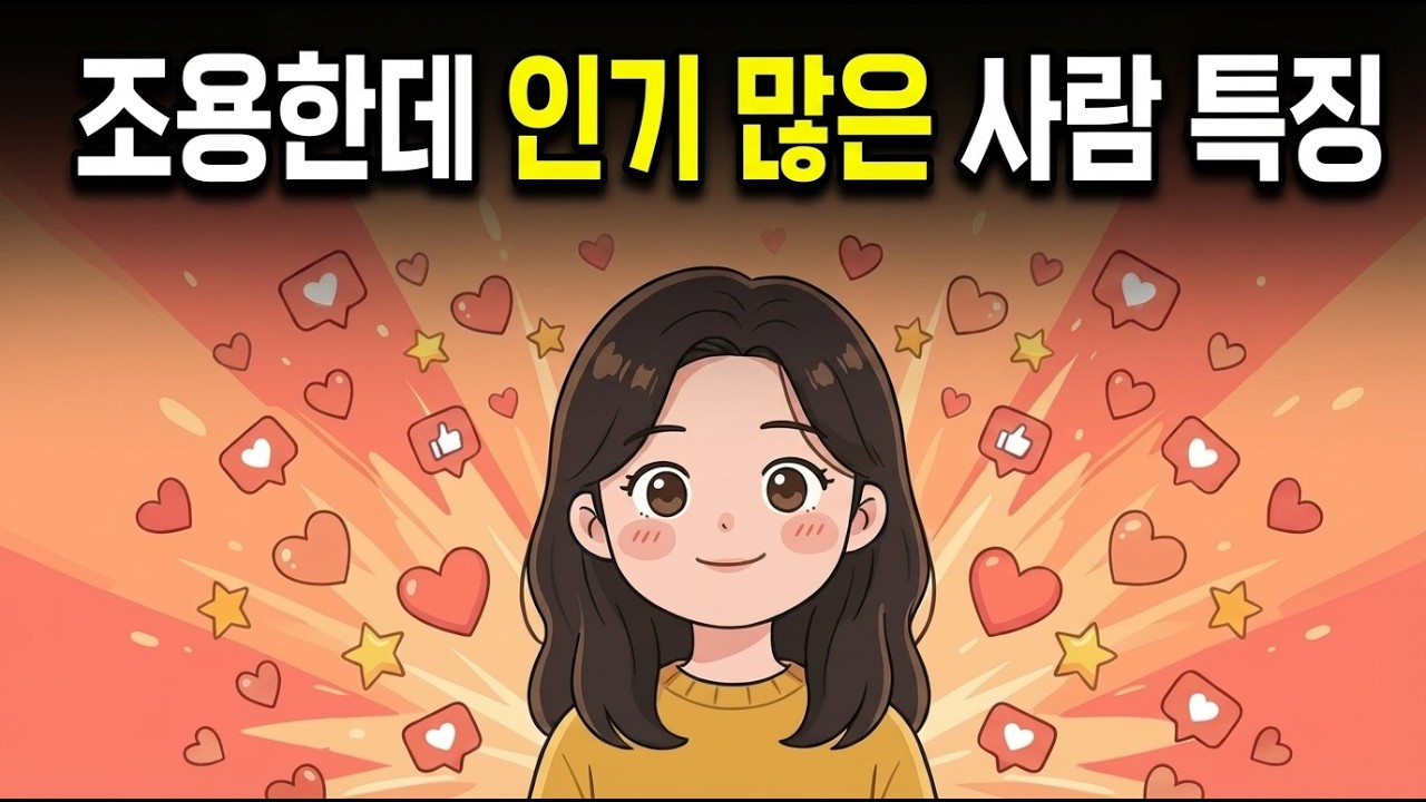 조용한데 인기 많은 사람들의 특징
