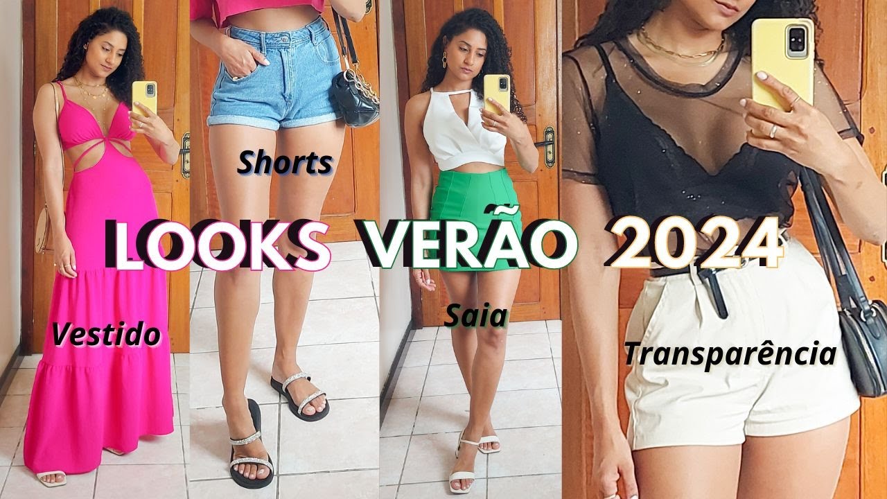 7 Looks de Verão 2024|Looks de verão, Looks Feminino de verão , montando looks com minhas roupas