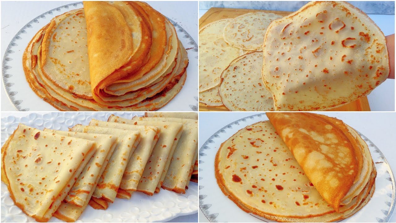 كريب ساهل خفيف و رقيق وبدون زبدة ⁉️مع سر اللون موحد les crêpes#كريب_ #فطائر #crepe