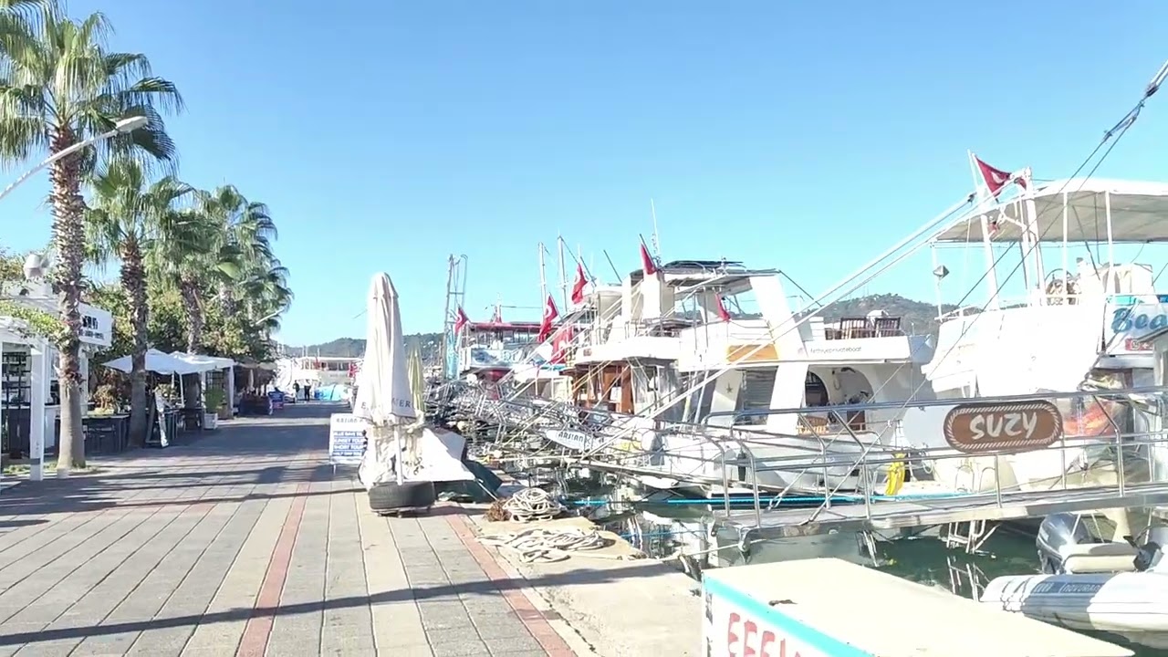 Fethiye City Center Seafront & Marina | Relaxing Walk