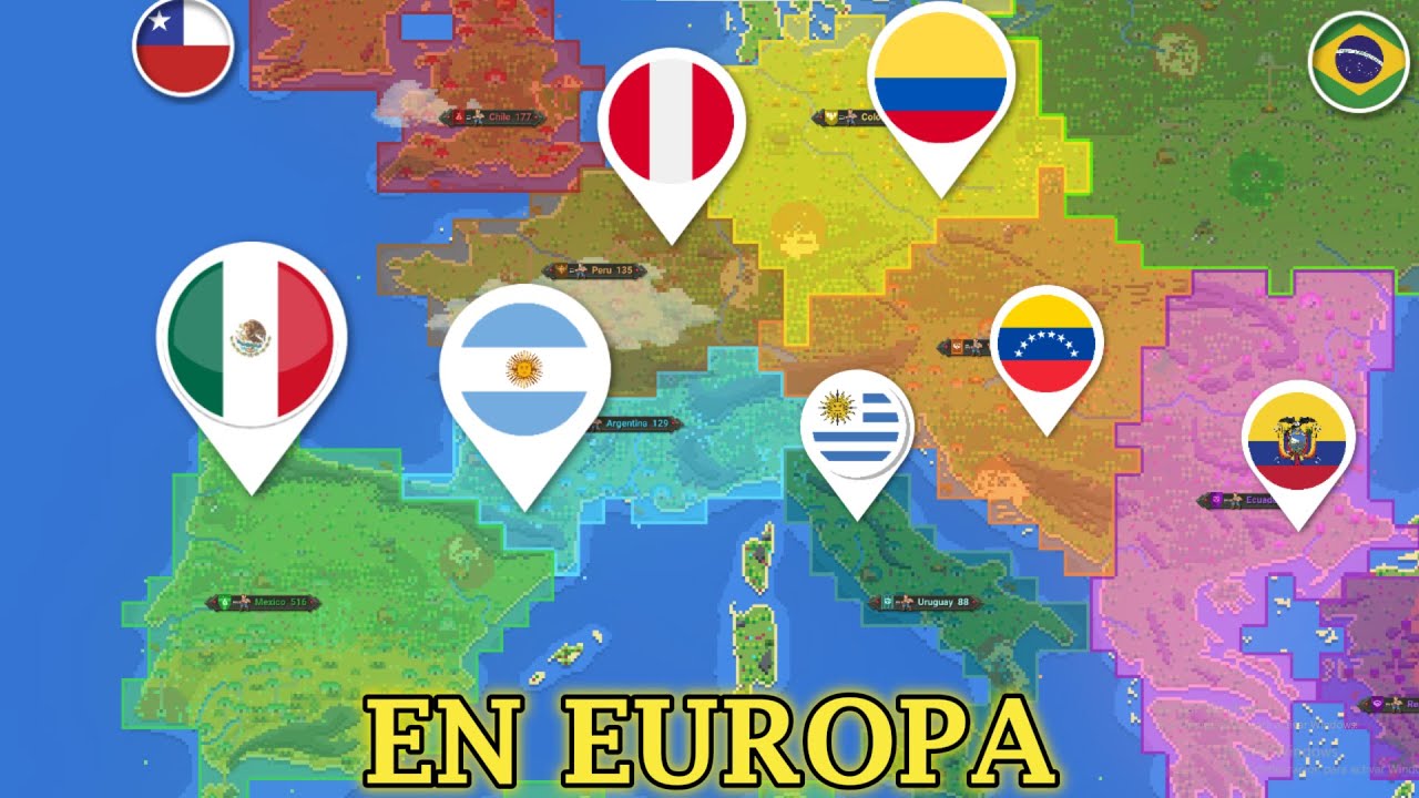 Латинская Америка колонизирует Европу | Banquita Worldbox