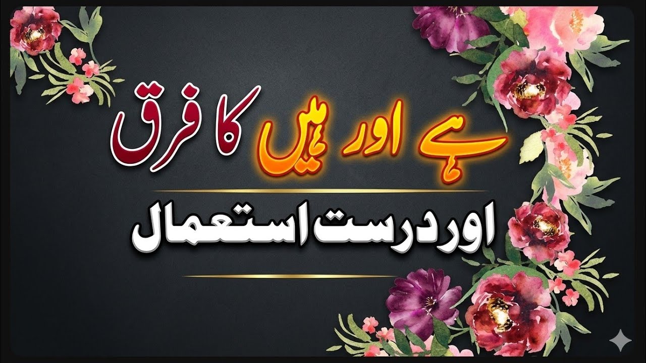 ہے اور ہیں میں فرق | ہے اور ہیں کا فرق | ہے اور ہیں کا درست استعمال | Hai Aur Hein Me Faraq|| #urdu