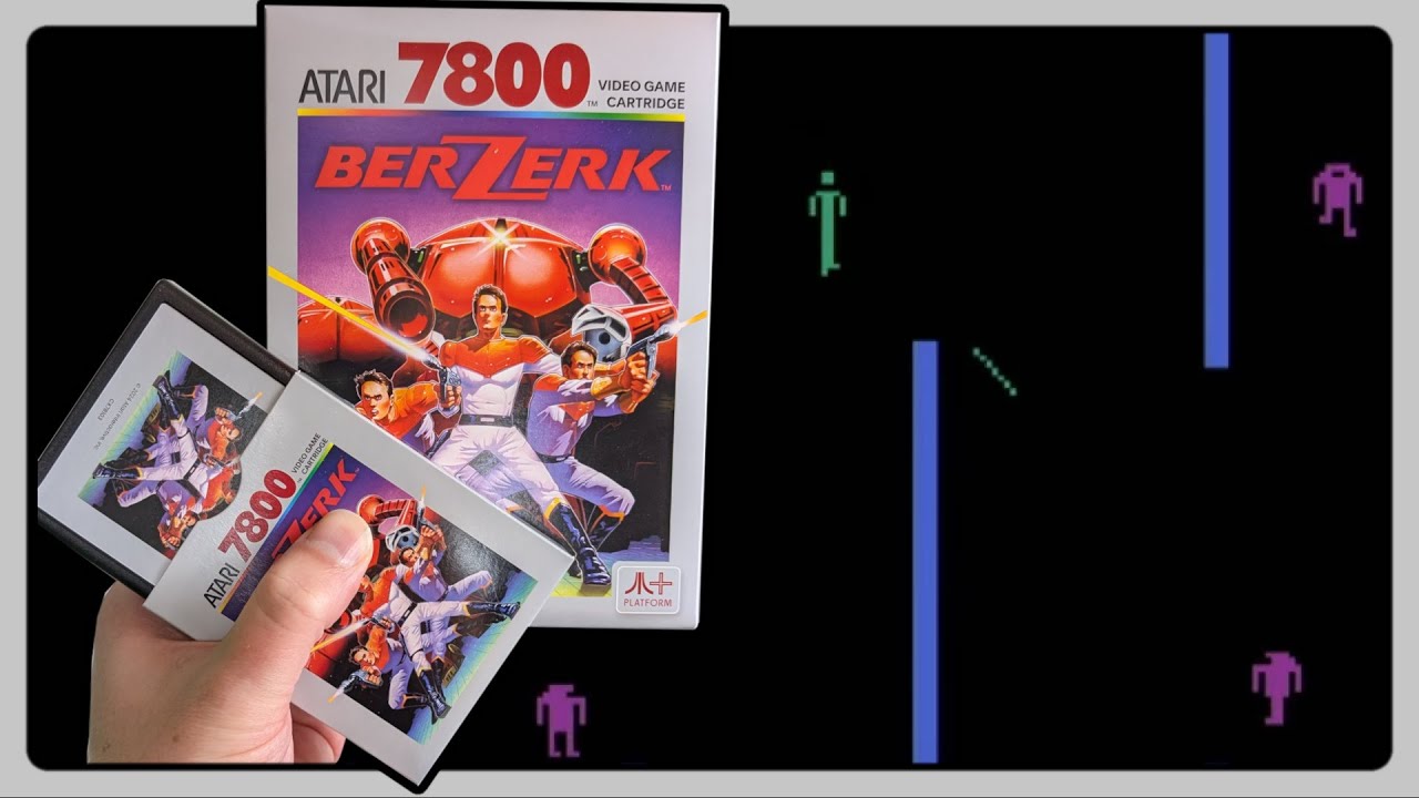 Berzerk 7800 против 2600 Enhanced Edition на Atari+