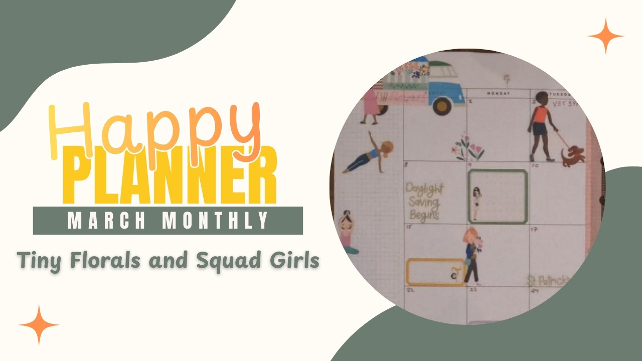 Making Time for Friends | Monthly Spring Planner Spread (Even with Snow Outside!)