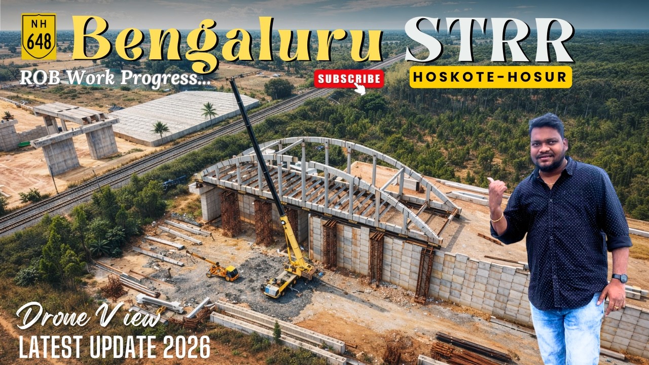 Bengaluru STRR Latest Update: Hoskote to Hosur Stretch & Banahalli ROB Progress! #nh648 #latestnews