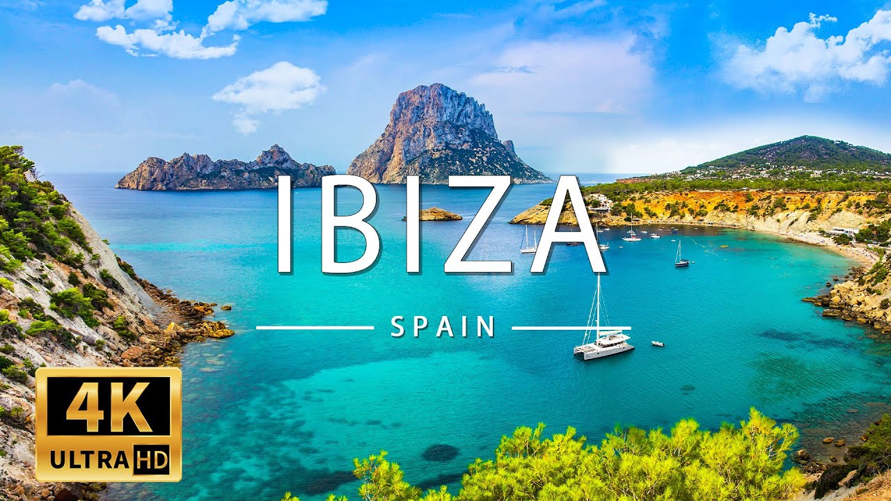 FLYING OVER IBIZA (4K UHD) &mdash; расслабляющая музыка и красивые видеоролики о природе (видео 4K UHD)
